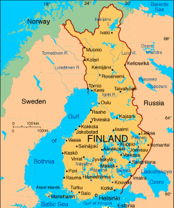 Kart över Finland