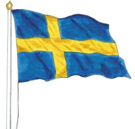 Stolt svensk flagga
