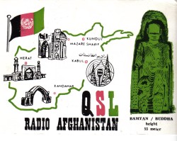 QSL-kort från Radio Afghanistan